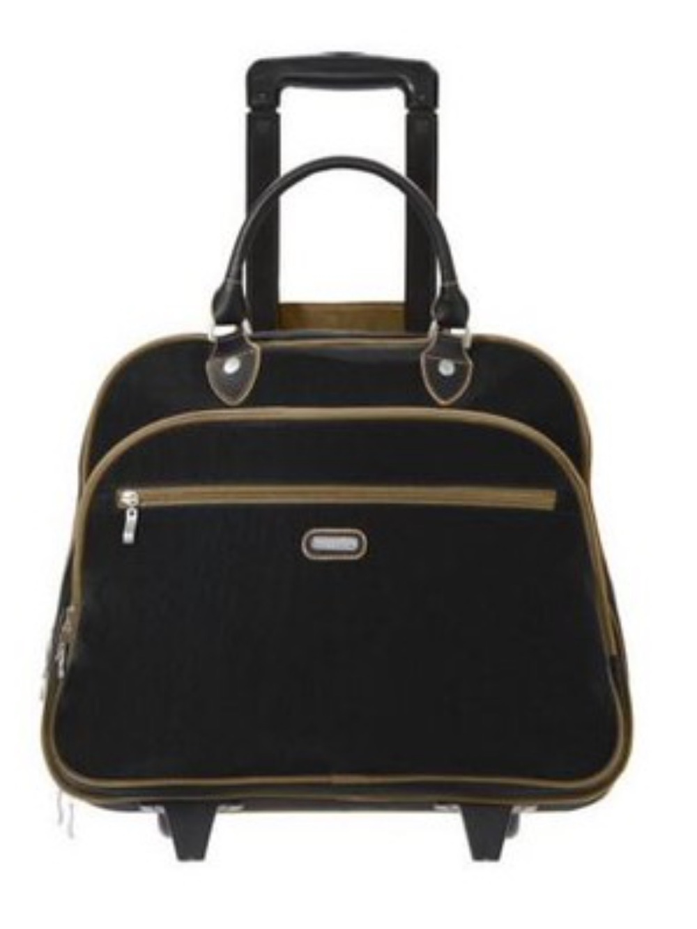 Baggallini Rolling Travel Tote w Leather Details. Travel. Work. Weekender. Vacay